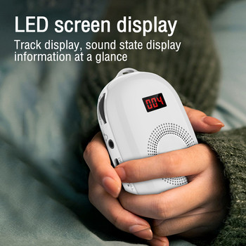 Μίνι φορητό MP3 player με ενσωματωμένη ψηφιακή οθόνη LED Ηχείο HiFi Stereo Music Player MP3 Κάρτα TF 8G για Walkman