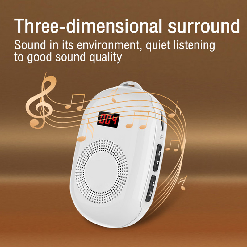 Mini player MP3 portabil cu afișaj digital LED Difuzor încorporat HiFi Stereo Music MP3 Player Suport card 8G TF pentru Walkman