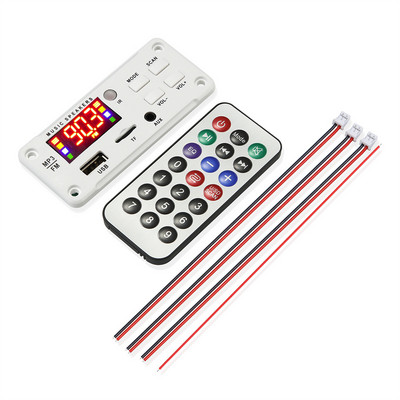 12V MP3 WMA dekoderio plokštė 50W 2*25W belaidis Bluetooth 5.0 stiprintuvas Automobilio garso USB TF FM radijo modulis MP3 grotuvas