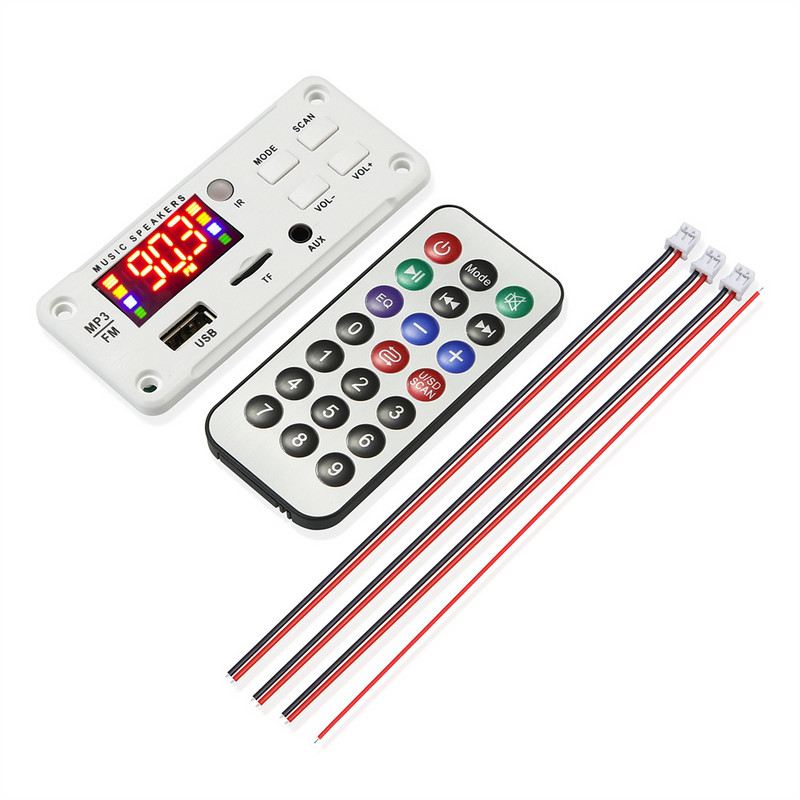 12V MP3 WMA dekoderio plokštė 50W 2*25W belaidis Bluetooth 5.0 stiprintuvas Automobilio garso USB TF FM radijo modulis MP3 grotuvas