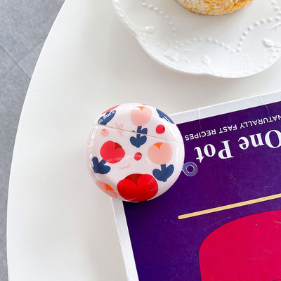 Módne silikónové puzdro na slúchadlá s kvetom tulipánu pre Huawei FreeBuds 3 4 Ochranný kryt na slúchadlá pre FreeBuds Pro 4i s kľúčenkou