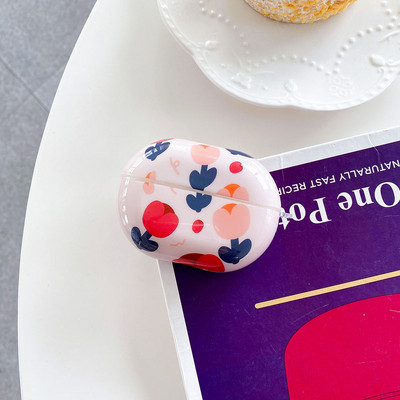 Módne silikónové puzdro na slúchadlá s kvetom tulipánu pre Huawei FreeBuds 3 4 Ochranný kryt na slúchadlá pre FreeBuds Pro 4i s kľúčenkou