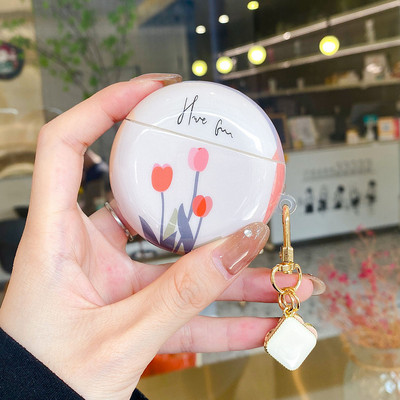 Módne silikónové puzdro na slúchadlá s kvetom tulipánu pre Huawei FreeBuds 3 4 Ochranný kryt na slúchadlá pre FreeBuds Pro 4i s kľúčenkou