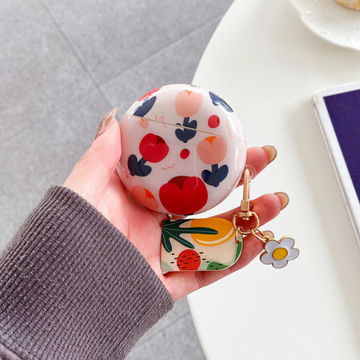 Módne silikónové puzdro na slúchadlá s kvetom tulipánu pre Huawei FreeBuds 3 4 Ochranný kryt na slúchadlá pre FreeBuds Pro 4i s kľúčenkou