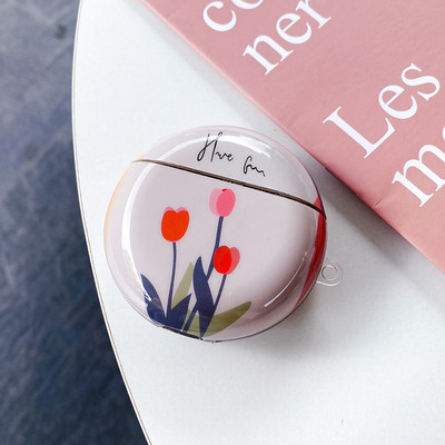 Módne silikónové puzdro na slúchadlá s kvetom tulipánu pre Huawei FreeBuds 3 4 Ochranný kryt na slúchadlá pre FreeBuds Pro 4i s kľúčenkou