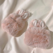 Χαριτωμένο Cartoon Fluffy Pink Rabbit Box για Apple AirPods 1 2 Θήκη Ασύρματο Bluetooth Κέλυφος ακουστικών σιλικόνης για θήκη Airpods Pro