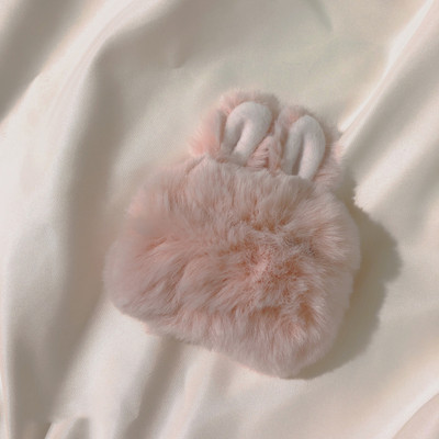 Χαριτωμένο Cartoon Fluffy Pink Rabbit Box για Apple AirPods 1 2 Θήκη Ασύρματο Bluetooth Κέλυφος ακουστικών σιλικόνης για θήκη Airpods Pro