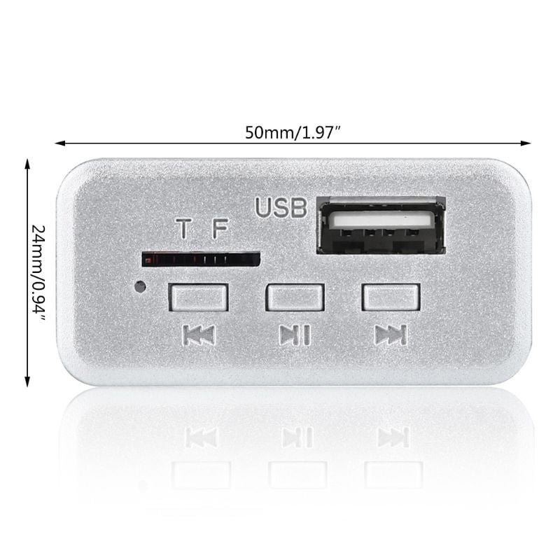 Bluetooth 5.0 automobilinis radijas MP3 grotuvas 5V 12V WMA dekoderio plokštės garso modulis FM TF USB 3.5mm AUX automobiliams