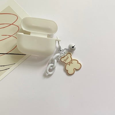 Skirtas JBL Wave 200 TWS dėklui Cute Bear / Love Heart Flower raktų pakabukas silikoninis Bluetooth ausinių dėklas w200 priedų dėžutė fudnas