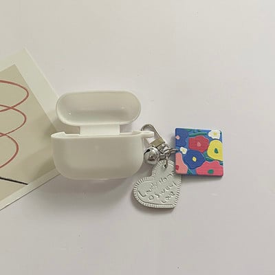 Skirtas JBL Wave 200 TWS dėklui Cute Bear / Love Heart Flower raktų pakabukas silikoninis Bluetooth ausinių dėklas w200 priedų dėžutė fudnas