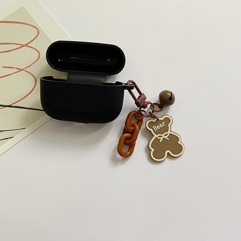 Skirtas JBL Wave 200 TWS dėklui Cute Bear / Love Heart Flower raktų pakabukas silikoninis Bluetooth ausinių dėklas w200 priedų dėžutė fudnas