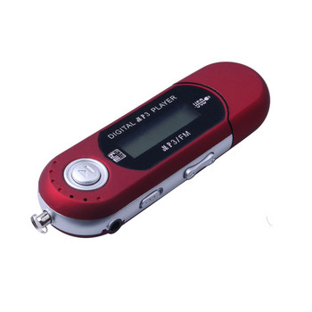 Mini USB MP3 музикален плейър Поддръжка на цифров LCD екран 32GB TF карта и FM радио с микрофон Черен Син Mp3 плейър Високо качество