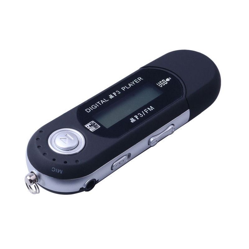 Mini player de muzică USB MP3 Ecran LCD digital Suport card TF de 32 GB și radio FM cu microfon Negru Albastru Mp3 Player de înaltă calitate