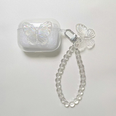 Za JBL T220 / T225 / C260 / T130NC / T230NC / RACE torbica Luksuzni Crystal Butterfly Keychain Shell Silikonski prozirni poklopac za slušalice