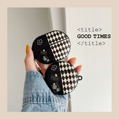 INS Black Flower Diamond Lattice fülhallgató tok Huawei Freebuds 3 Pro ütésálló szilikon toldó burkolathoz Free Buds 4 4i