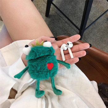 Cute Cartoon Frog Θήκες Ακουστικών Για Airpods 1 2 3 Pro2 Σιλικόνης Ασύρματα Ακουστικά Frog Προστατευτικό κάλυμμα με κορώνα