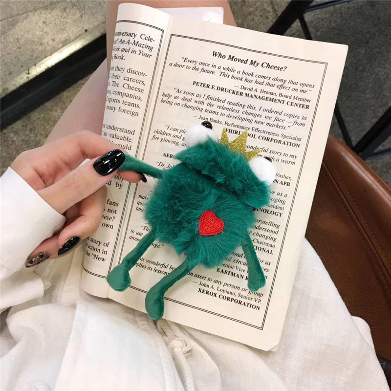 Huse pentru căști cu broasca din desene animate drăguțe pentru Airpods 1 2 3 Pro2 Husă de protecție pentru căști fără fir din silicon pentru broasca cu coroană