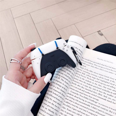 PS5 геймпад gameboy Shell силиконов капак Ключодържател Слушалки Мек калъф За Apple Airpods 1 2 Pro 3 Безжична кутия за зареждане на слушалки