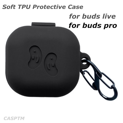 Мек TPU калъф за Samsung Galaxy Buds Pro Live Безжични слушалки Калъф за слушалки за Buds Live Pro Удароустойчив калъф със защитен капак