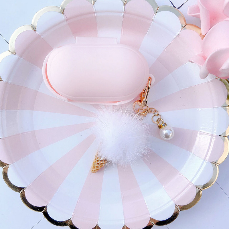 Armas pehme ümbris Samsung Galaxy Buds / Buds+ Plus kate Bluetooth kõrvaklappide kaitseümbrise tarvikud võtmehoidja kaunistus varrukas kingitus