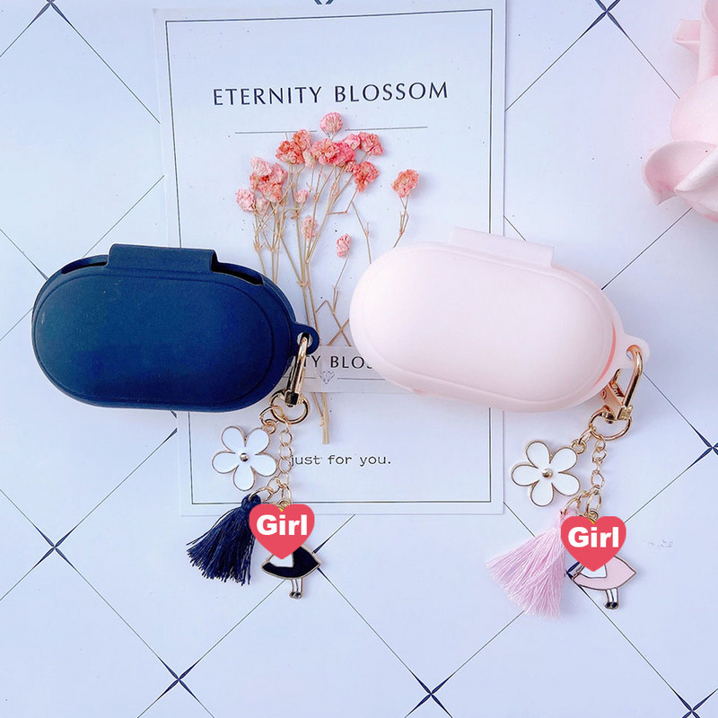 Armas pehme ümbris Samsung Galaxy Buds / Buds+ Plus kate Bluetooth kõrvaklappide kaitseümbrise tarvikud võtmehoidja kaunistus varrukas kingitus