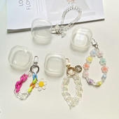 Za Beats Fit Pro Case, modna narukvica s cvijetom, prozirna kutija s dodacima za silikonsku torbicu za slušalice