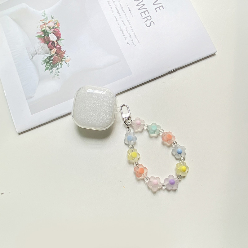 Za Beats Fit Pro Case, modna narukvica s cvijetom, prozirna kutija s dodacima za silikonsku torbicu za slušalice