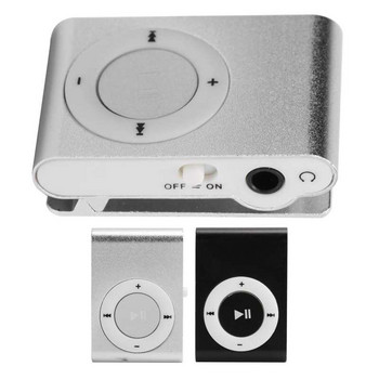 Заден клип MP3 музикален плейър Преносим медиен плейър Мини плейър със слушалка и USB кабел за бягане Релаксиращ