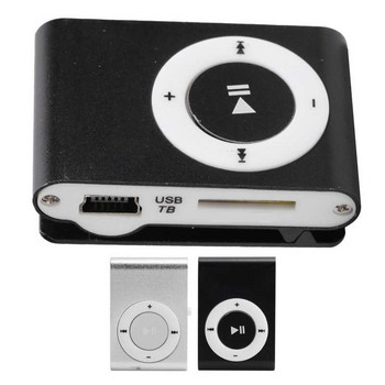 Заден клип MP3 музикален плейър Преносим медиен плейър Мини плейър със слушалка и USB кабел за бягане Релаксиращ