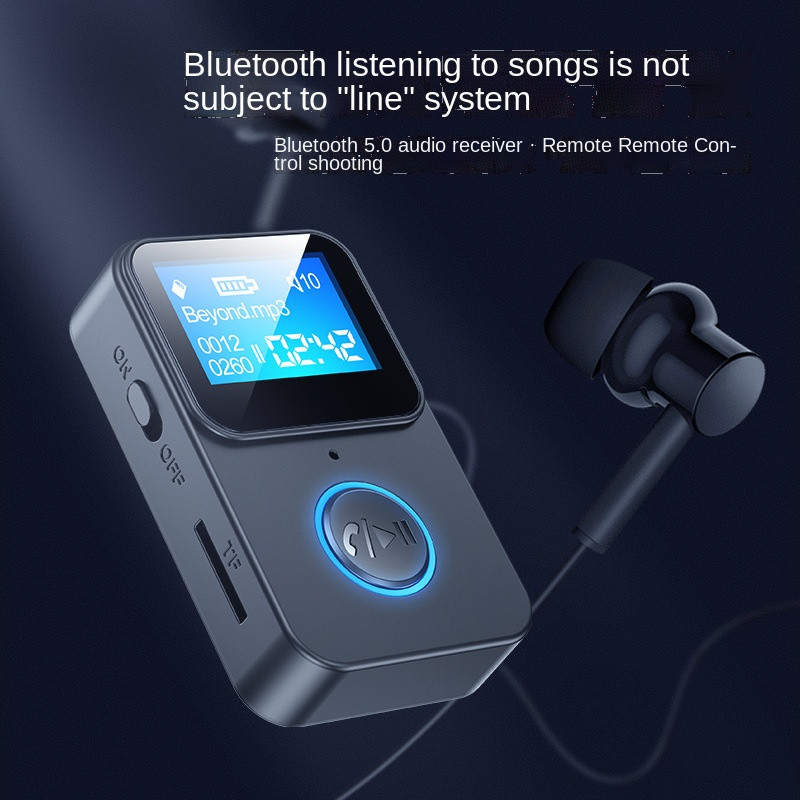 Novi Bluetooth 5.0 adapter audio prijemnika Bluetooth MP3 player sa zaslonom podržava fotografiranje na daljinsko upravljanje