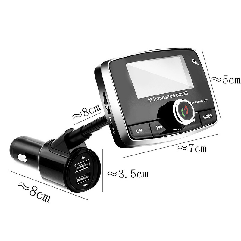 QC3.0 Dvostruki USB priključci Bluetooth 5.0 MP3 player za automobil