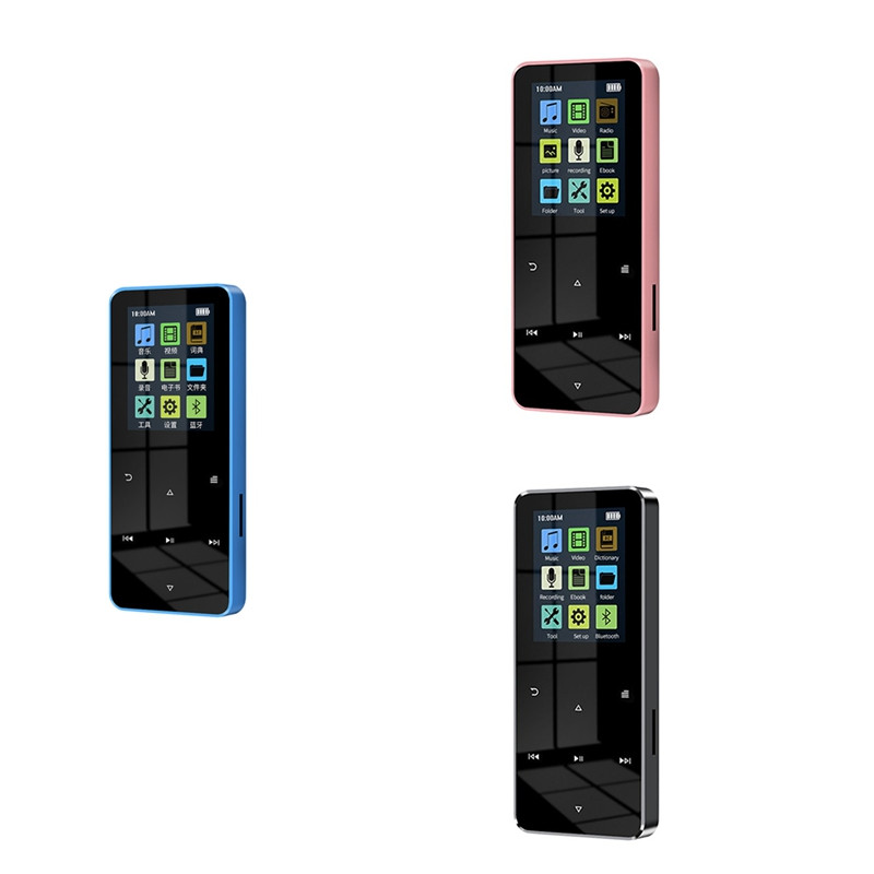 MP4 uređaj s ugrađenim Bluetooth zvučnikom Tipka na dodir FM radio Reprodukcija videa E-knjiga HIFI Metalni 2,0-inčni uređaj na dodir