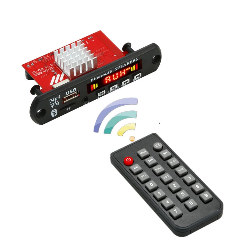 DC 7V-24V 2*60W stiprintuvas MP3 dekoderio plokštė 120W MP3 grotuvas Bluetooth V5.0 USB modulis FM AUX radijo įrašymas garsiakalbiui