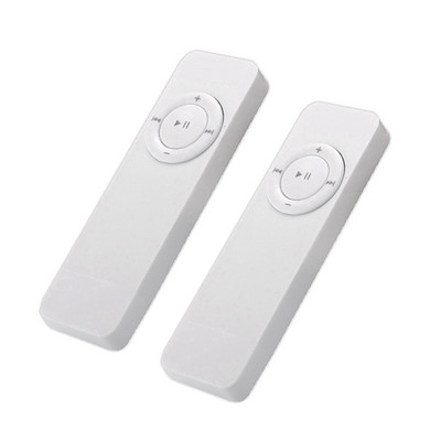 2X nešiojamasis USB Sport U Disk Mini Mp3 muzikos grotuvas, palaikymas 32 GB TF kortelė (balta)