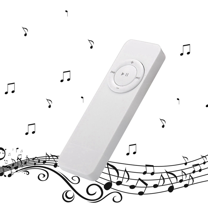 2X nešiojamasis USB Sport U Disk Mini Mp3 muzikos grotuvas, palaikymas 32 GB TF kortelė (balta)