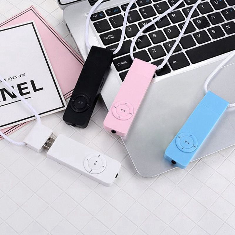 2X nešiojamasis USB Sport U Disk Mini Mp3 muzikos grotuvas, palaikymas 32 GB TF kortelė (balta)