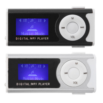 Преносимо спортно MP3 фенерче Mini BackClip LCD мини екран Музикален медиен плейър