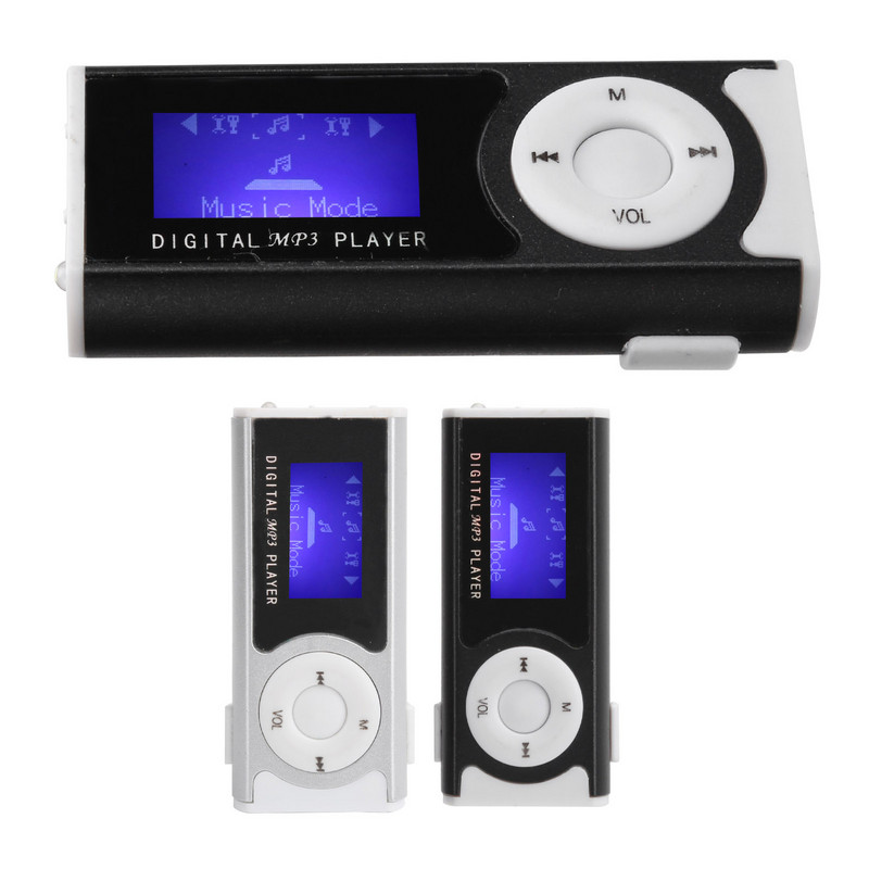 Prijenosna sportska MP3 svjetiljka Mini BackClip LCD Mini zaslon Music Media Player