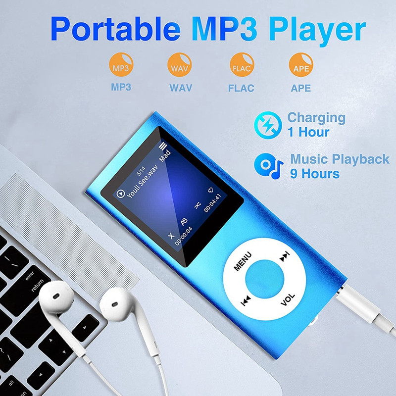 Player MP3 cu Bluetooth 5.0, player muzical cu card TF de 32 GB, FM, căști, player muzical portabil Hifi