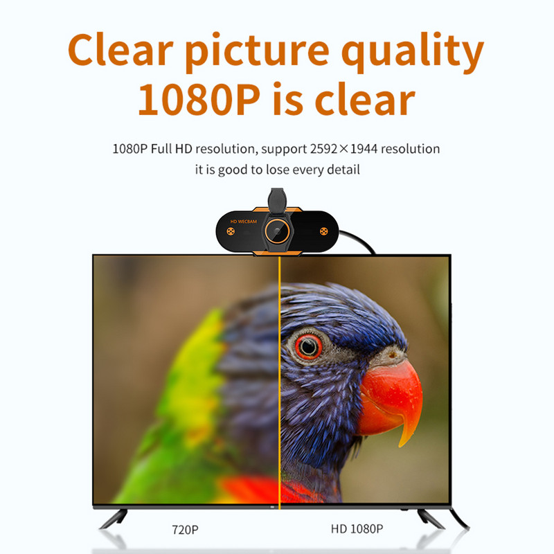 1080P HD žiniatinklio kamera automatinio fokusavimo žiniatinklio kamera CMOS USB kompiuterio kamera su mikrofonu vaizdo skambučiams, tinklo mokymo biuro susitikimams