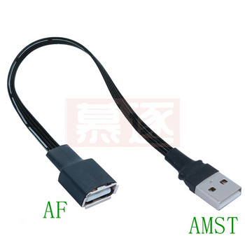 5 см 10 см USB 2.0 A мъжки към женски 90 ъглов удължителен адаптерен кабел USB2.0 мъжки към женски дясно/ляво/долу/горе Черен кабелен кабел