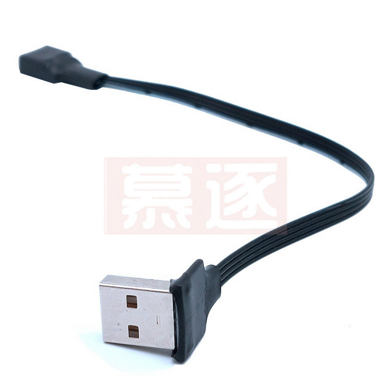 5cm 10cm USB 2.0 A mascul la mamă 90 Cablu adaptor extensie în unghi USB2.0 tată la femela dreapta/stânga/jos/sus Cablu negru