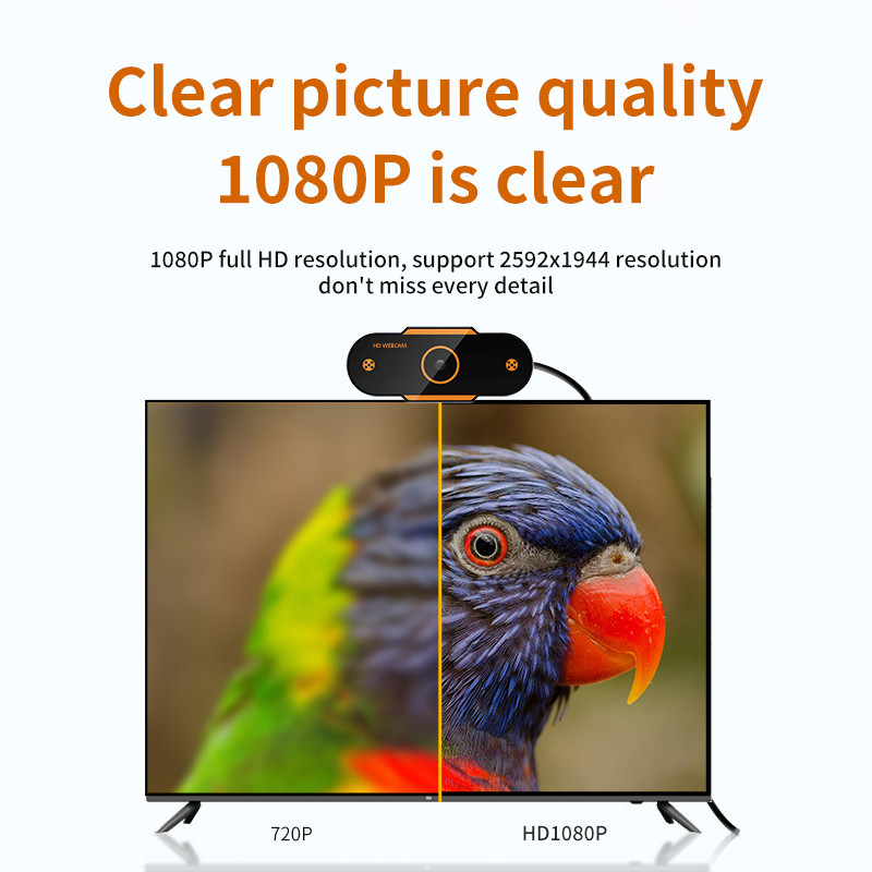 2K webkamera Full HD 1080p webkamera autofókusz mikrofonnal USB webkamera PC számítógéphez Mac laptop asztali YouTube webkamera