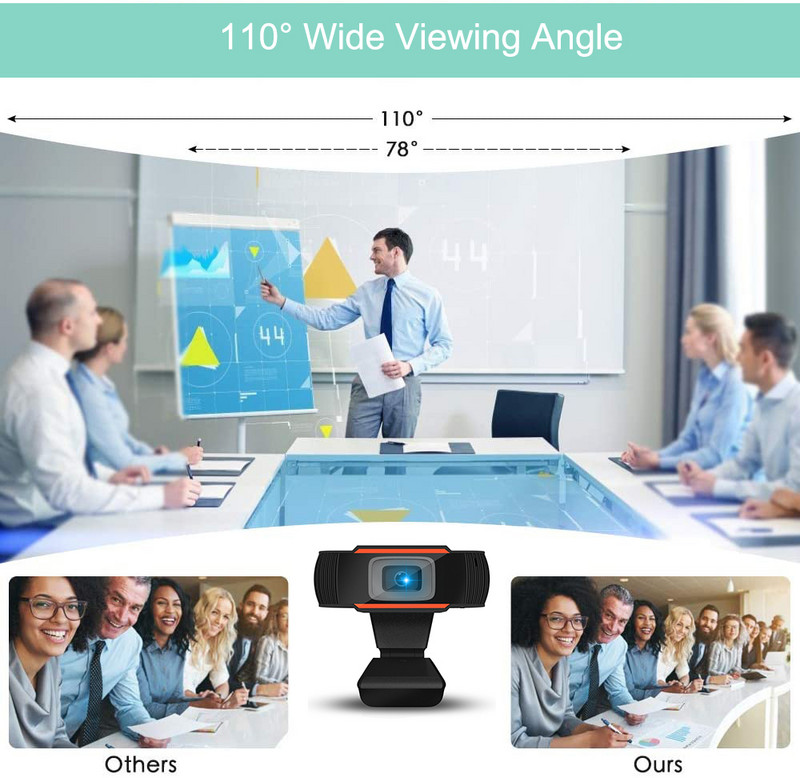 Webkamera 1080P 720P Full HD webkamera mikrofonnal USB csatlakozós webkamera PC számítógéphez Mac laptop élő közvetítés mini kamera