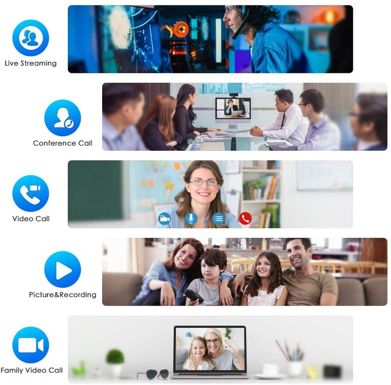 Webkamera 1080P 720P Full HD webkamera mikrofonnal USB csatlakozós webkamera PC számítógéphez Mac laptop élő közvetítés mini kamera