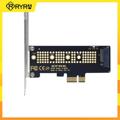 RYRA 1бр NVMe PCIe M.2 NGFF SSD към PCI-E X1 адаптерна карта PCI-E M.2 със скоба за 2230-2280 размер SSD M2 Pcie адаптер