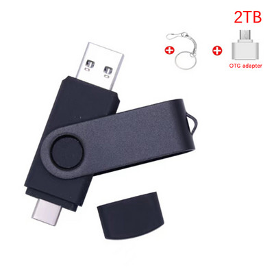 1 бр. 3 в 1 USB флаш устройство OTG Високоскоростно устройство с писалка 1 TB 2 TB TYPE-C адаптер Подаръци Ключодържател Микро USB стик Външно хранилище