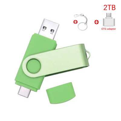 1 db 3 az 1-ben USB flash meghajtó OTG nagy sebességű pendrive 1 TB 2 TB TYPE-C adapter Ajándék Kulcstartó Micro USB Stick külső tárhely