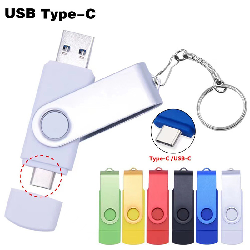 1 db 3 az 1-ben USB flash meghajtó OTG nagy sebességű pendrive 1 TB 2 TB TYPE-C adapter Ajándék Kulcstartó Micro USB Stick külső tárhely