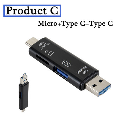 YIGETOHDE OTG Micro SD karšu lasītājs USB 3.0 karšu lasītājs 2.0 USB Micro SD adapterim Zibatmiņas disks Viedais atmiņas karšu lasītājs C tips